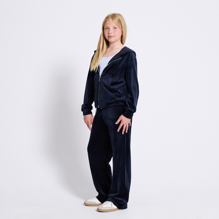 Velour Hoodie  "Ellie star" Navy 2